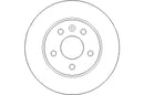 Disctech Brake Disc (Single) - Fits Mercedes-benz, Volvo - ABD3098 - Front Axle