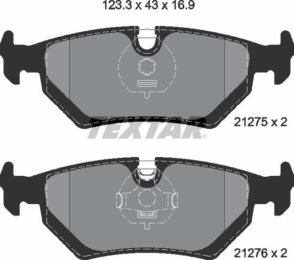 Textar Brake Pad Set - 2127504