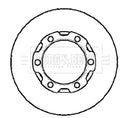 Borg & Beck Brake Disc (Pair)  - BBD4905