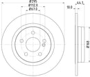 Mintex Brake Discs fits -MercedesBenz V272:4 MDC2521 (also fits other vehicles)