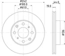 Mintex Brake Discs fits -ACura Honda S261:5 MDC645 (also fits other vehicles)