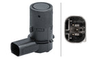 HELLA 6PX 358 141-321 Sensor, parking distance control - angled - 3-pin connector - Plugged