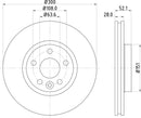 Mintex Brake Discs fits -Ford Land Rover Volvo V280:4 MDC1809C (also fits other vehicles)