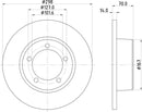 Mintex Brake Discs fits -Land Rover V284:5 MDC436C (also fits other vehicles)