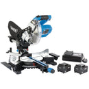 Draper D20 20V Brushless 185mm Sliding Compound Mitre Saw Kit (+2 x 5Ah Batteries and Charger)