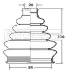 First Line Cv Joint Boot Kit  - FCB6071 fits Citroen, Fiat, Peugeot