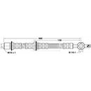 Borg & Beck Brake Hose  - BBH6443 fits Toyota Carina,Celica,Corolla