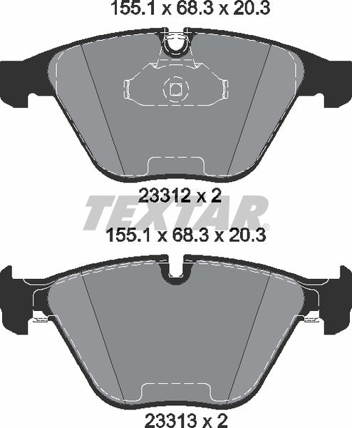BMW, Brake Pad Set - Textar 2331211