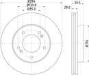 Mintex Brake Discs fits -Daewoo Ssangyong V289:6 MDC2211 (also fits other vehicles)