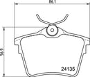 Mintex Brake Pad Set fits -Citroën Peugeot MDB2702 (also fits other vehicles)