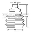 First Line Cv Joint Boot Kit  - FCB2302R fits Seat, Volkswagen - Outer