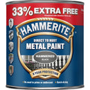 Hammerite Direct To Rust Metal Paint - Hammered Black - 750ml +33% EF - 5158237