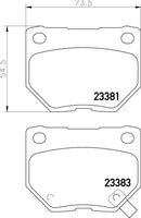 Mintex Brake Pad Set fits -Subaru MDB2562 (also fits other vehicles)