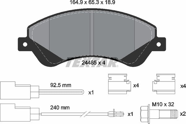 Ford, Brake Pad Set - Textar 24485012525001