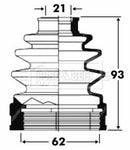 Borg & Beck Cv Joint Boot Kit  - BCB2823 fits Hyundai, Mazda - Inner