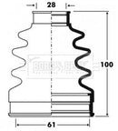 Borg & Beck Cv Joint Boot Kit  - BCB2838 fits Ford Fiesta V, Mazda 2