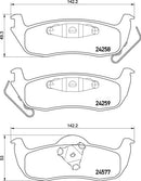 Mintex Brake Pad Set fits -Jeep MDB2706 (also fits other vehicles)