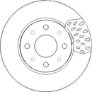 Disctech Brake Disc (Single) - Fits Citroën, Fiat - ABD2157 - Front Axle