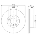 Mintex Brake Discs fits -BMW V323:4 MDC2567 (also fits other vehicles)
