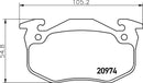 Mintex Brake Pad Set fits -Citroën Peugeot Renault MDB2868 (also fits other vehicles)