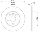 Mintex Brake Discs fits -Chevrolet Opel Vauxhall S264:5 MDC1052C (also fits other vehicles)