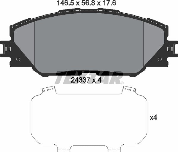 Toyota, Brake Pad Set - Textar 24337012501901