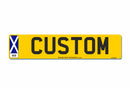 Standard Rear Aluminium Number Plate 520 x 111 Scotland
