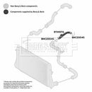 Borg & Beck Turbo Hose  - BTH1076 fits VW Golf V, Touran 1.9TDi 04-10