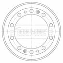 Borg & Beck Brake Drum - BBR32572