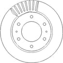 Disctech Brake Disc (Single) - Fits Fiat, Mercedes-benz - ABD3365 - Front Axle
