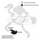 Borg & Beck Turbo Hose  - BTH1452 fits GM Vivaro A, Renault Trafic II