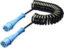 HELLA 8KA 007 965-011 Coiled Cable - 7-pin connector - S-Type - 24V - Plastic