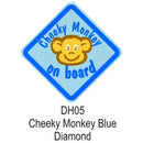 Castle Promotions Suction Cup Diamond Sign - Blue - Cheeky Monkey - DH05