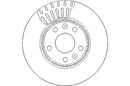 Disctech Brake Disc (Single) - Fits Renault, Toyota - ABD2184 - Front Axle
