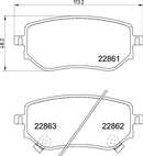 Mintex Brake Pad Set fits -MercedesBenz MDB4119 (also fits other vehicles)