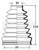 First Line Cv Joint Boot Kit  - FCB2831 fits VW Transporter - Inner