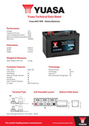 Yuasa Active Marine Dual EFB Battery 12V 90Ah 700A - M27-EFB - 4 Year Warranty