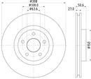 Mintex Brake Discs fits -Ford V278:6 MDC2892C (also fits other vehicles)