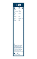 Bosch Rear Wiper Blade - 475mm - H480