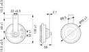 HELLA 6PP 009 400-221 Sensor, boost pressure - 5V - 3-pin connector