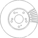 Disctech Brake Disc (Single) - Fits Honda, Opel - ABD3318 - Front Axle