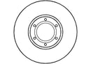 Disctech Brake Disc (Single) - Fits Daewoo, Nissan - ABD2691 - Front Axle