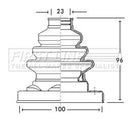 First Line Cv Joint Boot Kit  - FCB2679 fits BMW - Inner + Outer