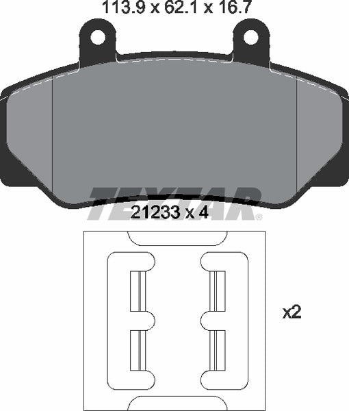 Textar Brake Pad Set - 2123302