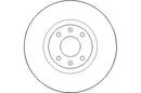 Disctech Brake Disc (Single) - Fits Citroën, Dacia - ABD2243 - Front Axle