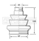 First Line Cv Joint Boot Kit  - FCB2777 fits Vauxhall, Opel - Inner