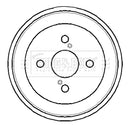 Borg & Beck Brake Drum  - BBR7108