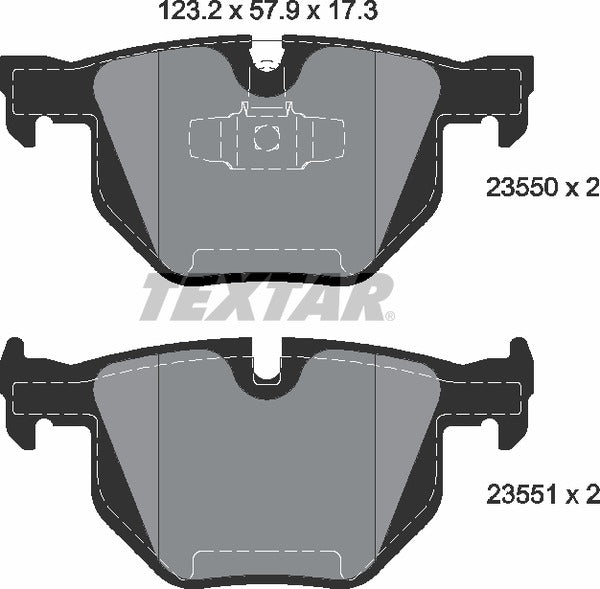BMW, Brake Pad Set - Textar 2355001