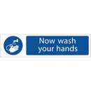 Draper NOW Wash Your Hands Sign Small - 73157