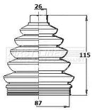 First Line Cv Joint Boot Kit  - FCB6138 fits VW Polo VI